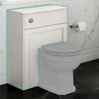Monaco Cotton White Back To Wall Toilet Unit 600mm