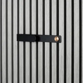 Trepanel Customise® Black Horizontal Metal Hook with Brass Screw
