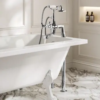 Kenmare Traditional Chrome Freestanding Bath Shower Mixer Tap