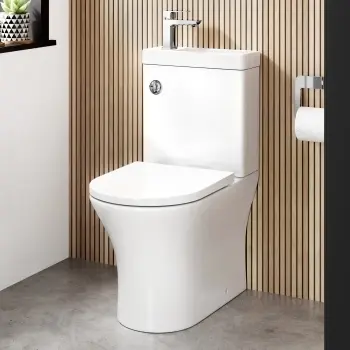 Brooklyn 2-In-1 Combined Wash Basin & Rimless Toilet With Soft Close Seat