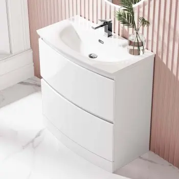 Bali Gloss White Basin Drawer Vanity 800mm