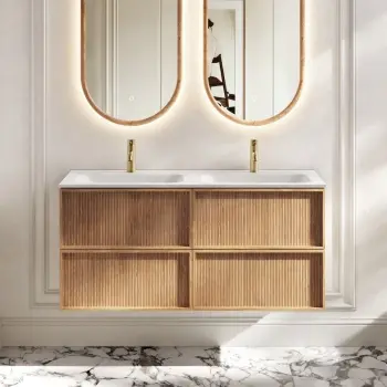 Bora Natural Oak Wall Hung Basin Drawer Vanity 1200mm