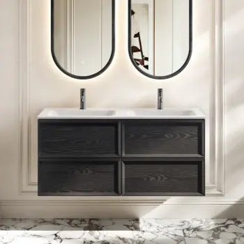 Kos Black Oak Wall Hung Basin Drawer Vanity 1200mm