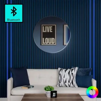 Trepanel Bright® Wall Panel Bluetooth Multi Colour LED Strip Lights With White Casing – 2.4m Pack of 4