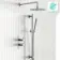 Suir Premium Brushed Nickel Round Thermostatic Shower Set with Knurled Detailing