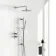 Suir Premium Brushed Nickel Round Thermostatic Shower Set with Knurled Detailing