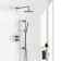 Suir Premium Brushed Gunmetal Round Thermostatic Shower Set with Knurled Detailing