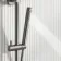Suir Premium Brushed Gunmetal Round Thermostatic Shower Set with Knurled Detailing