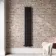 Faro Matt Black Double Flat Panel Vertical Radiator 1600x280mm