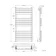 Santorini White Flat Panel Heated Towel Rail 1200x600mm