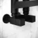 Madrid Matt Black Designer Heated Towel Rail 1200x450mm
