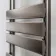 Santorini Brushed Gunmetal Flat Panel Heated Towel Rail 650x400mm