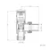 Anthracite Square Angled Manual Radiator Valves (Pair) Standard 15mm