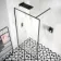 Munich Matt Black Framed Easy Clean 8mm Wet Room Shower Glass Panel 1200mm