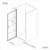 Toulon Matt Black Grid Easy Clean 6mm Pivot Shower Door 800mm
