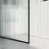 Munich Fluted Effect Matt Black Framed Easy Clean 8mm Wet Room Shower Glass Panel 1400mm