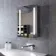 Emielia Battery Powered Illuminated LED Cloakroom Mirror Cabinet 600x450mm