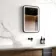 Olivia Black Framed Illuminated LED Mirror 600x400mm