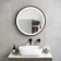 Mollie Black Framed Round Illuminated LED Mirror Cabinet 600mm