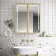 Mia Matt Brass Illuminated LED Mirror Cabinet 710x600mm