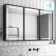 Mia Black Framed Illuminated LED Mirror Cabinet With BLUETOOTH Speaker & USB Port 710x1200mm