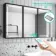 Mia Black Framed Illuminated LED Mirror Cabinet With BLUETOOTH Speaker & USB Port 710x1200mm