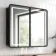 Olivia Black Framed Illuminated LED Mirror Cabinet 710x800mm