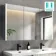 Selma Matt Black Illuminated LED Recessed Mirror Cabinet 700x1200mm