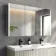 Selma Matt Black Illuminated LED Recessed Mirror Cabinet 700x1200mm