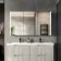 Selma Matt Black Illuminated LED Recessed Mirror Cabinet 700x1200mm
