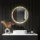 Delilah Battery Powered Black Framed Round Backlit LED Mirror 600mm