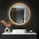 Delilah Battery Powered Black Framed Round Backlit LED Mirror 800mm