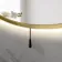 Delilah Battery Powered Brushed Brass Round Backlit LED Mirror 600mm