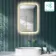 Mila Brushed Brass Backlit Illuminated LED Mirror With BLUETOOTH Speaker 600x400mm