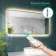 Mila Brushed Brass Backlit Illuminated LED Mirror With BLUETOOTH Speaker 600x1200mm