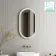 Ada Pill Brushed Brass Illuminated LED Mirror 900x500mm