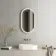 Ada Pill Brushed Brass Illuminated LED Mirror 900x500mm