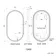 Ada Pill Brushed Brass Illuminated LED Mirror 900x500mm