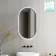 Ada Pill Black Framed Backlit Illuminated LED Mirror 900x500mm