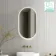Ada Pill Brushed Brass Backlit Illuminated LED Mirror 900x500mm