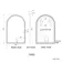 Maya Brushed Brass Arched Illuminated LED Mirror 750x500mm