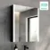 Selma Battery Powered Matt Black Illuminated LED Mirror Cabinet 700x600mm
