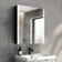 Selma Battery Powered Matt Black Illuminated LED Mirror Cabinet 700x600mm