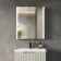 Selma Battery Powered Matt Black Illuminated LED Mirror Cabinet 700x600mm