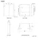 Selma Battery Powered Matt Black Illuminated LED Mirror Cabinet 700x600mm