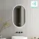 Ada Pill Black Framed Backlit Illuminated LED Mirror With BLUETOOTH Speaker 900x500mm