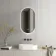 Ada Pill Black Framed Backlit Illuminated LED Mirror With BLUETOOTH Speaker 900x500mm