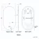 Ada Pill Black Framed Backlit Illuminated LED Mirror With BLUETOOTH Speaker 900x500mm