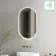 Ada Pill Brushed Brass Backlit Illuminated LED Mirror With BLUETOOTH Speaker 900x500mm