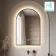 Maya Black Framed Arched Backlit Illuminated LED Mirror With BLUETOOTH Speaker 750x500mm